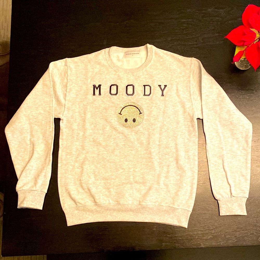 Moody 🙃 grey sweatshirt, never worn